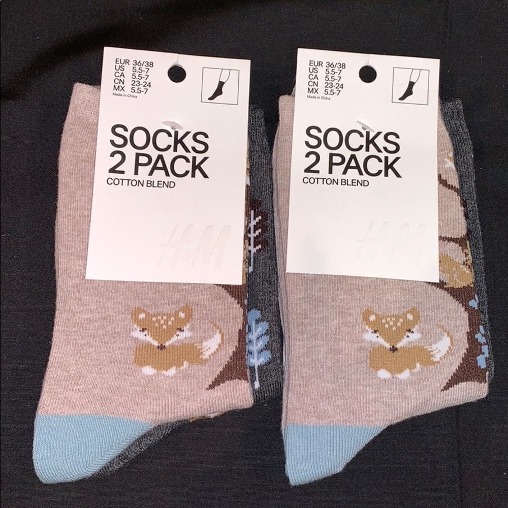 H&M 2- 2 packs of socks